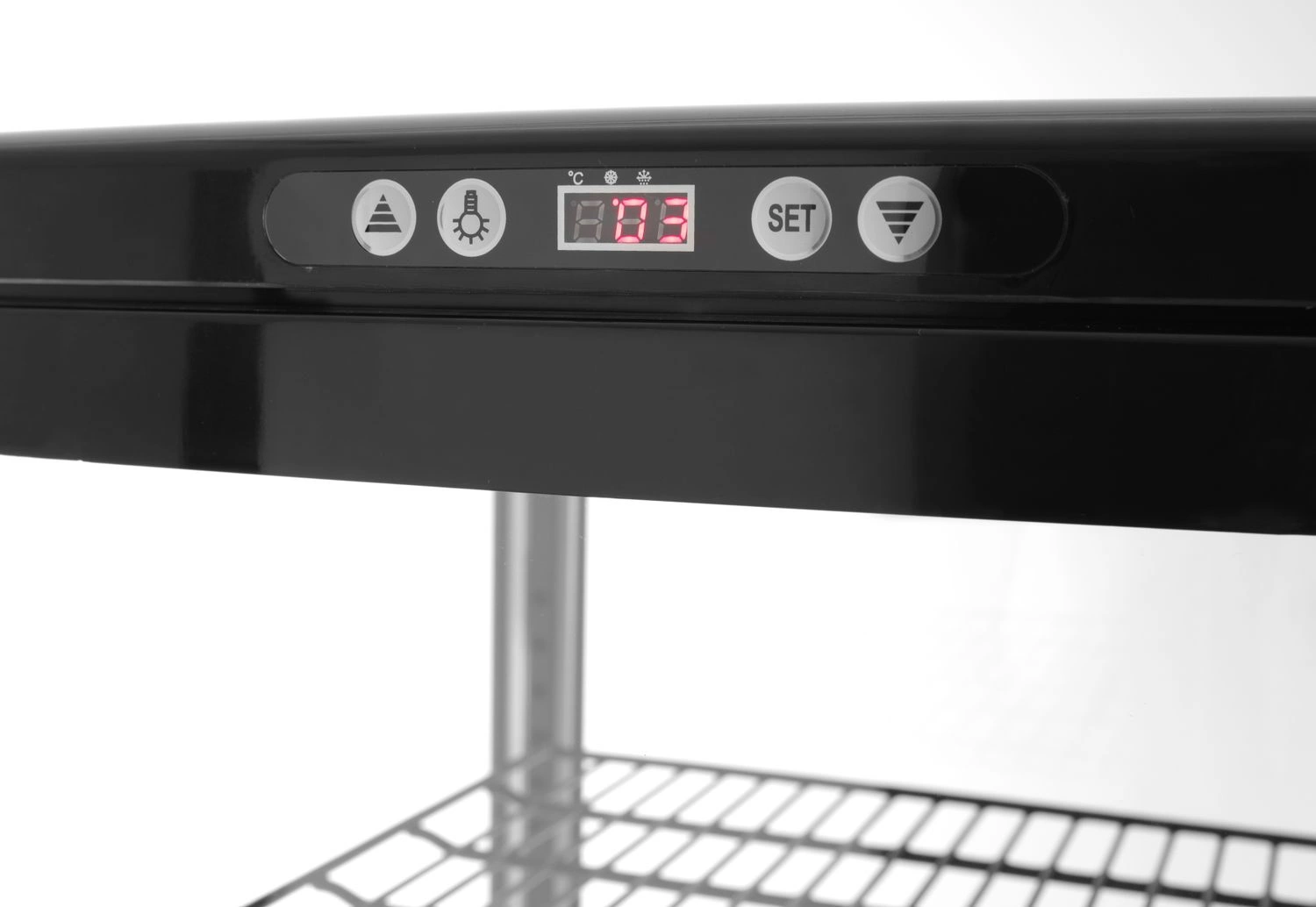 Chladiaca vitrína 280 l, čierna, LED, dynamický chladiaci systém | ARKTIC 233290