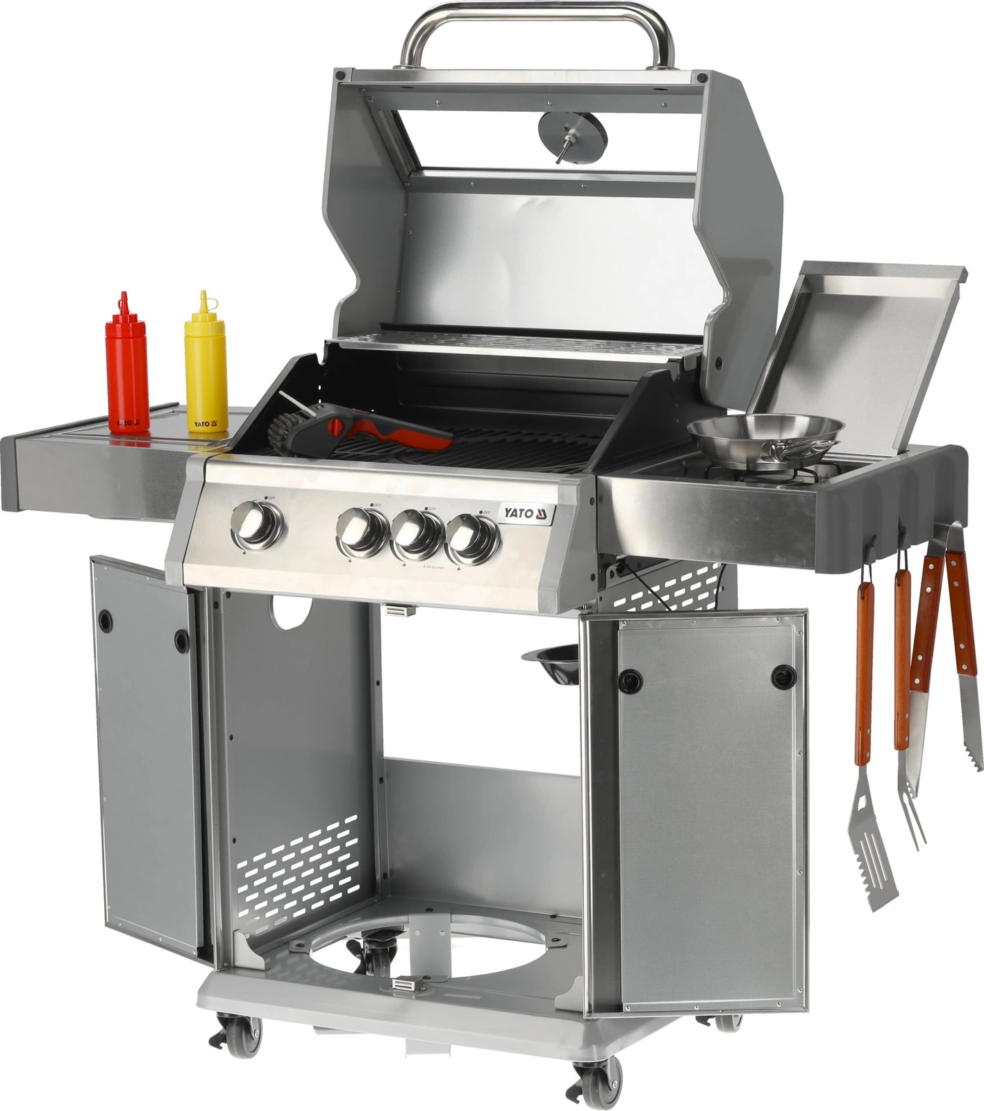 Plynový gril 3+1 | YATO YG-20015