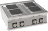 Nastaviteľný elektrický varič 4 štvorcové polia 22x22 cm | TECNOINOX 716006