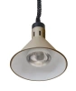 Závesná lampa na ohrievanie jedál, kužeľová, béžová, 230V/250W, ⌀27,5x(V)25 cm | HENDI 273777
