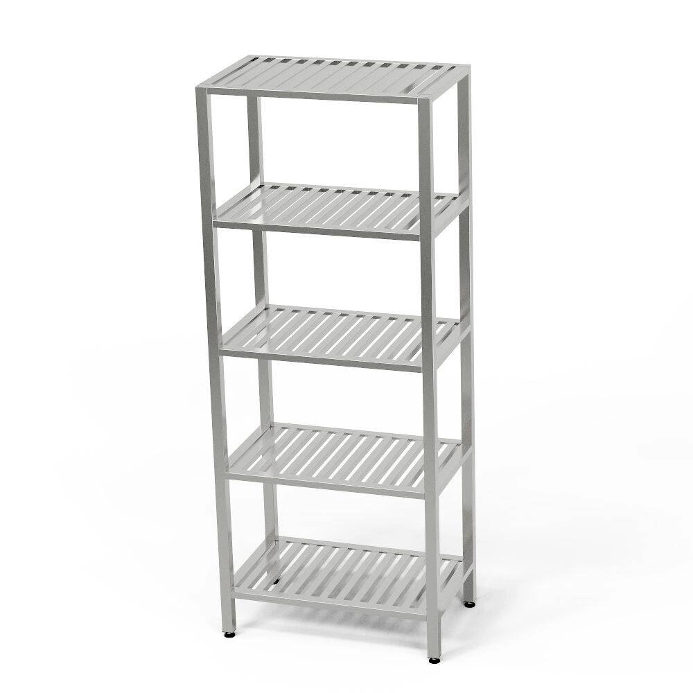 Nerezový 5-policový regál na chleba 90x70x200 cm | FORGAST