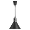Ohrievacia lampa na jedlá čierna, kužeľová, 0,25 kW, nastaviteľná výška 60-180 cm | FORGAST FG03344