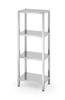 Nerezový skrutkovaný regál so 4 policami 60x40cm | HENDI 812501