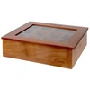 Krabica na čaj, drevo, tmavohnedá, 31x28x9 cm | APS 11776