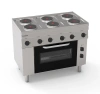 Elektrický sporák 6-horákový s elektrickou rúrou, 12+2.5 kW, 400 V | TECNOINOX 116009