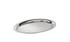 Oválna tácka KAFFEEHAUS, leštená, matná, z nehrdzavejúcej ocele, 26.5x19.5x0.5 cm | APS 30116
