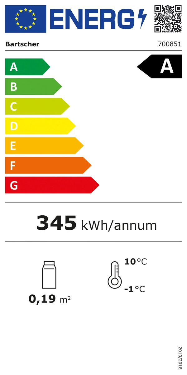 Chladiaca skriňa so sklenenými dverami 63 l GTK3-121 | BARTSCHER 700851