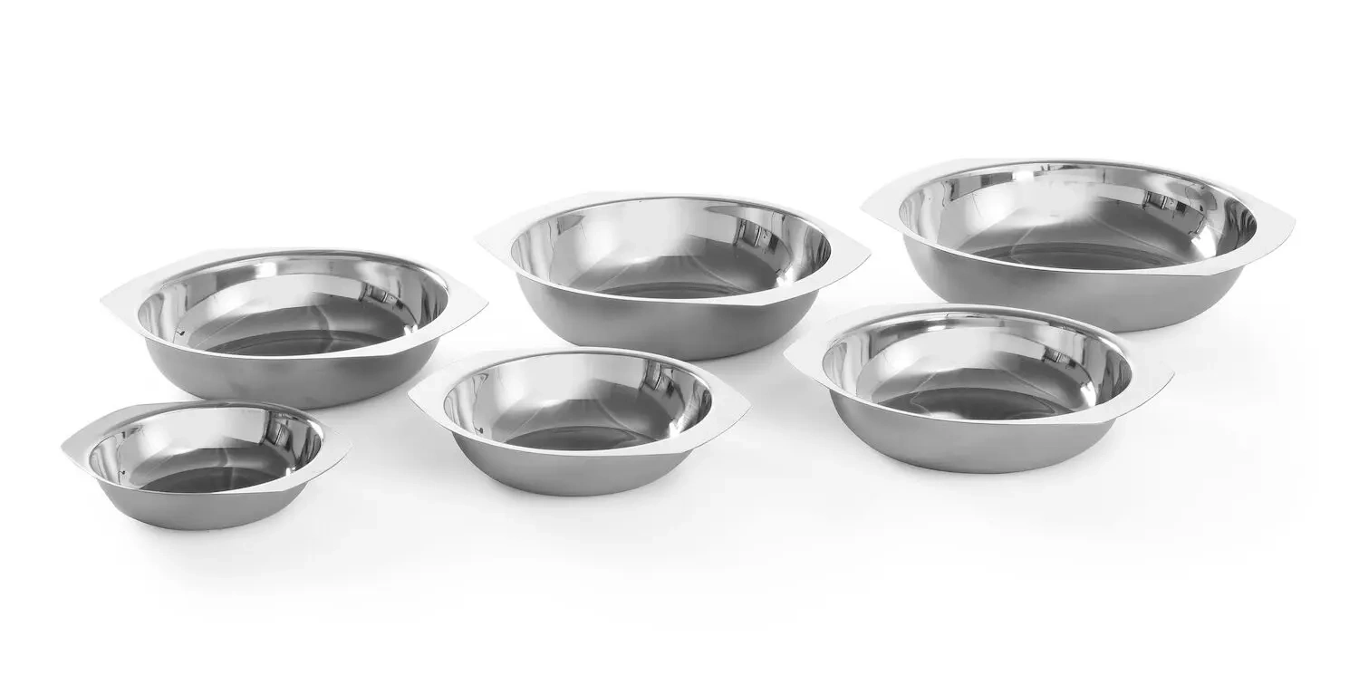 Miska z nehrdzavejúcej ocele s držadlami - priemer 14 cm | HENDI 401101