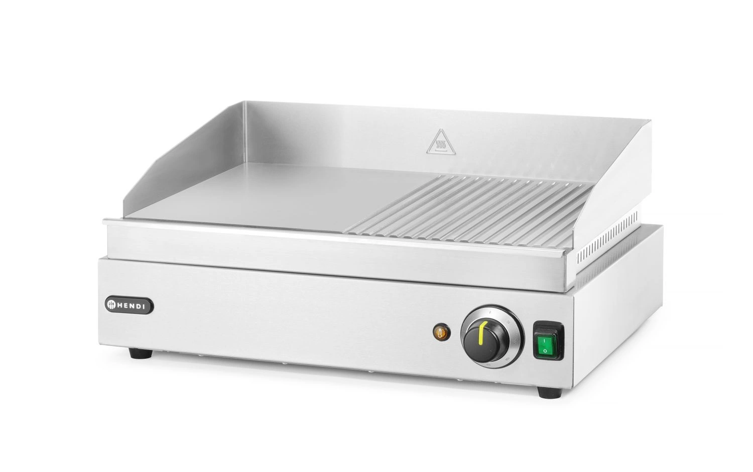 Elektrická grilovacia platňa, 1/2 hladká 1/2 ryhovaná, 2,4 kW, 230 V | HENDI 203156