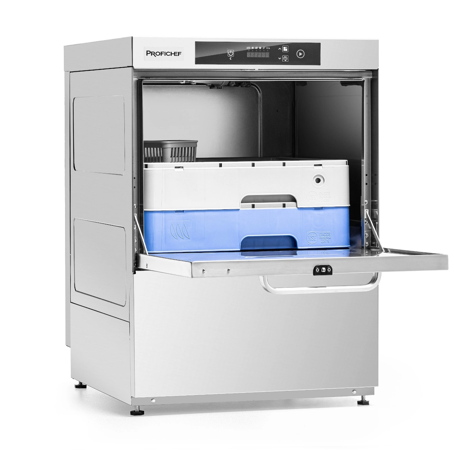Univerzálna gastronomická umývačka riadu SMART, elektronické ovládanie, dávkovač čistiacej kvapaliny, 5,05 kW, 400 V | PROFICHEF PCZ-04052