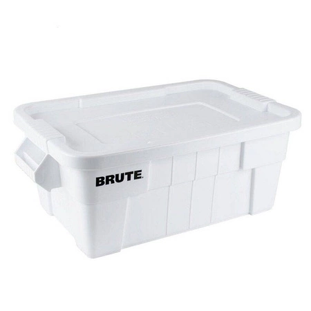 Polyetylénová nádoba na potraviny BRUTE, objem 53 l biela RUBBERMAID 9S30-00-WHI