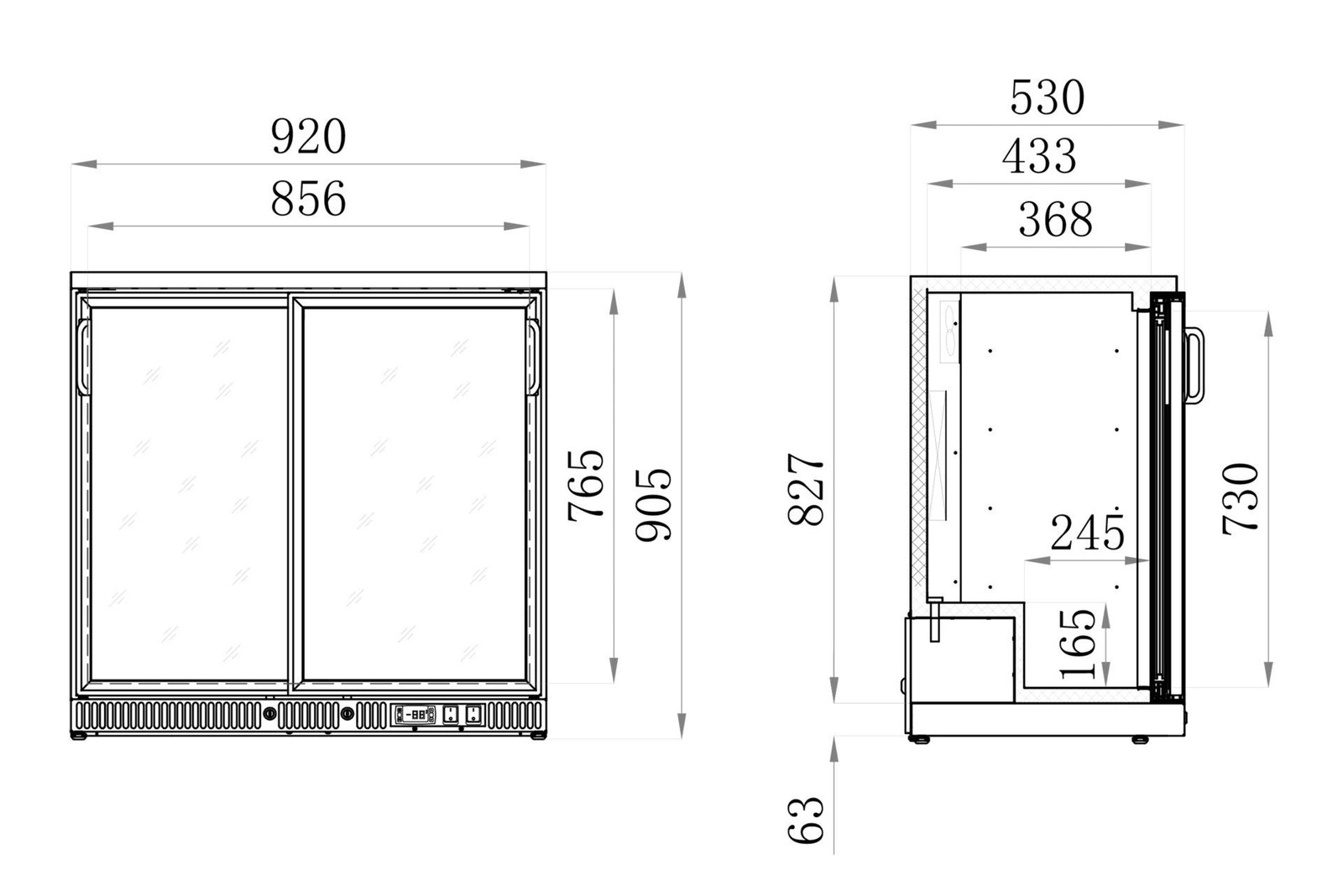 Chłodziarka do butelek, 227 l, aluminium, dynamiczne chłodzenie, automatyczne odszranianie | YATO YG-05356