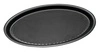 Oválna čašnícka tácka, GRIPZONE, z kompozitu GFK, čierna, 29x21x2 cm | APS 506