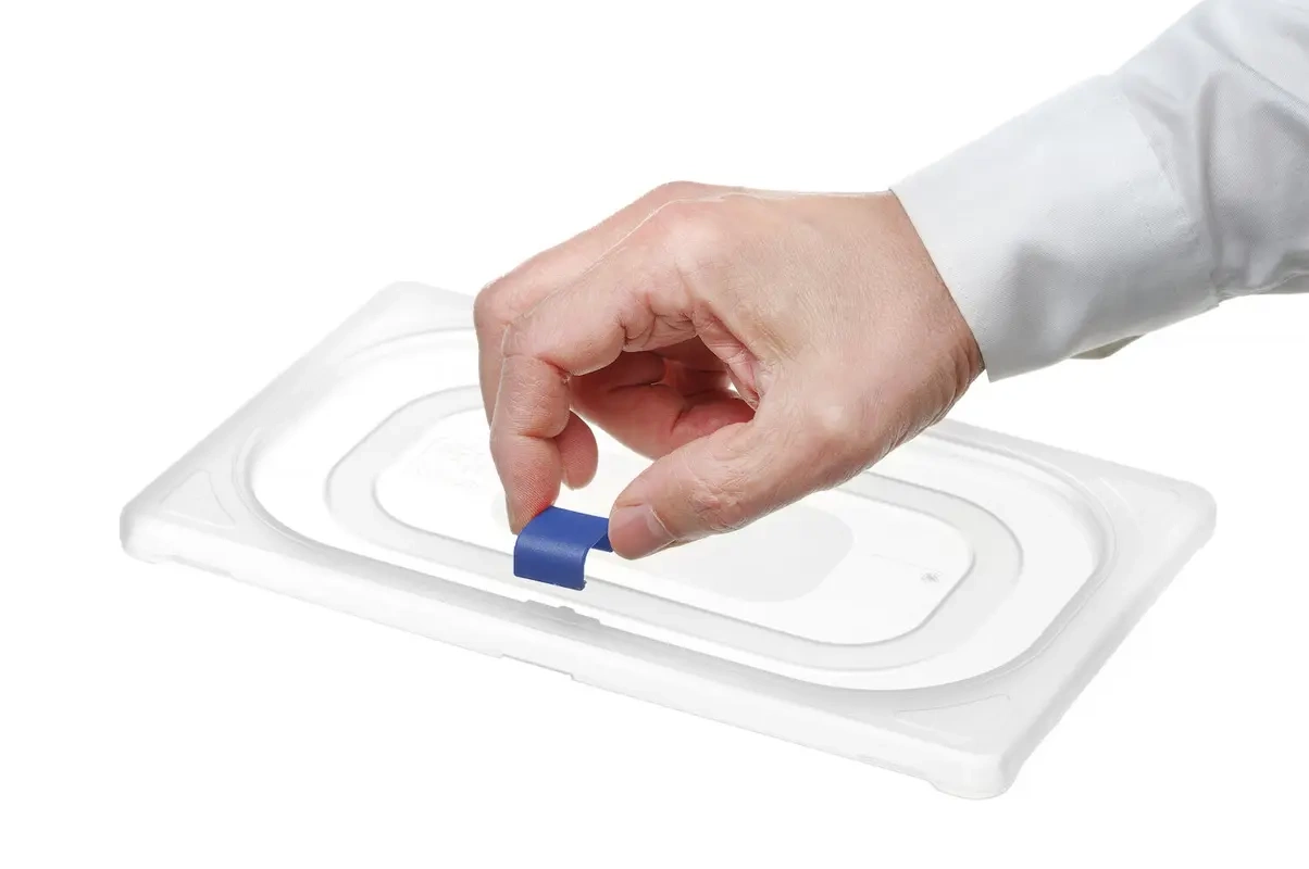 HACCP klipy na GN nádoby z polypropylénu, modré, 12 ks | HENDI 880692