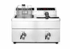 Indukčný fritéza s 2 komorami Kitchen Line, 2x8 l, 2x3,5 kW, 230 V | HENDI 215029