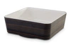 Miska APS PLUS, melamín, svetlá béžová, hnedá, 20x20x7 cm, 1.5 l | APS 15216