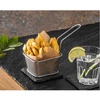 Košík na servírovanie finger food jedál, 9x10x6,5 cm, nehrdzavejúca oceľ | FORGAST FG11520