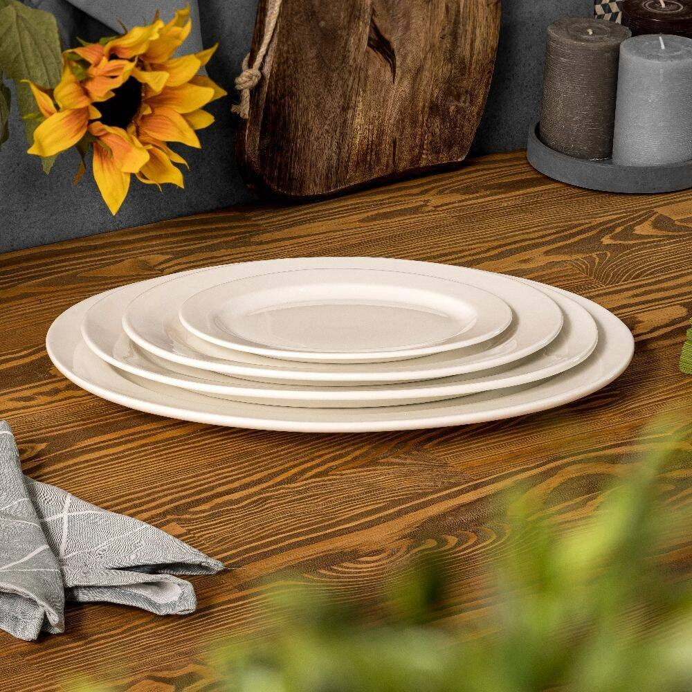 Talerz płytki deserowy, porcelanowy, 16,5 cm, linia Prima | MODERMO MP029