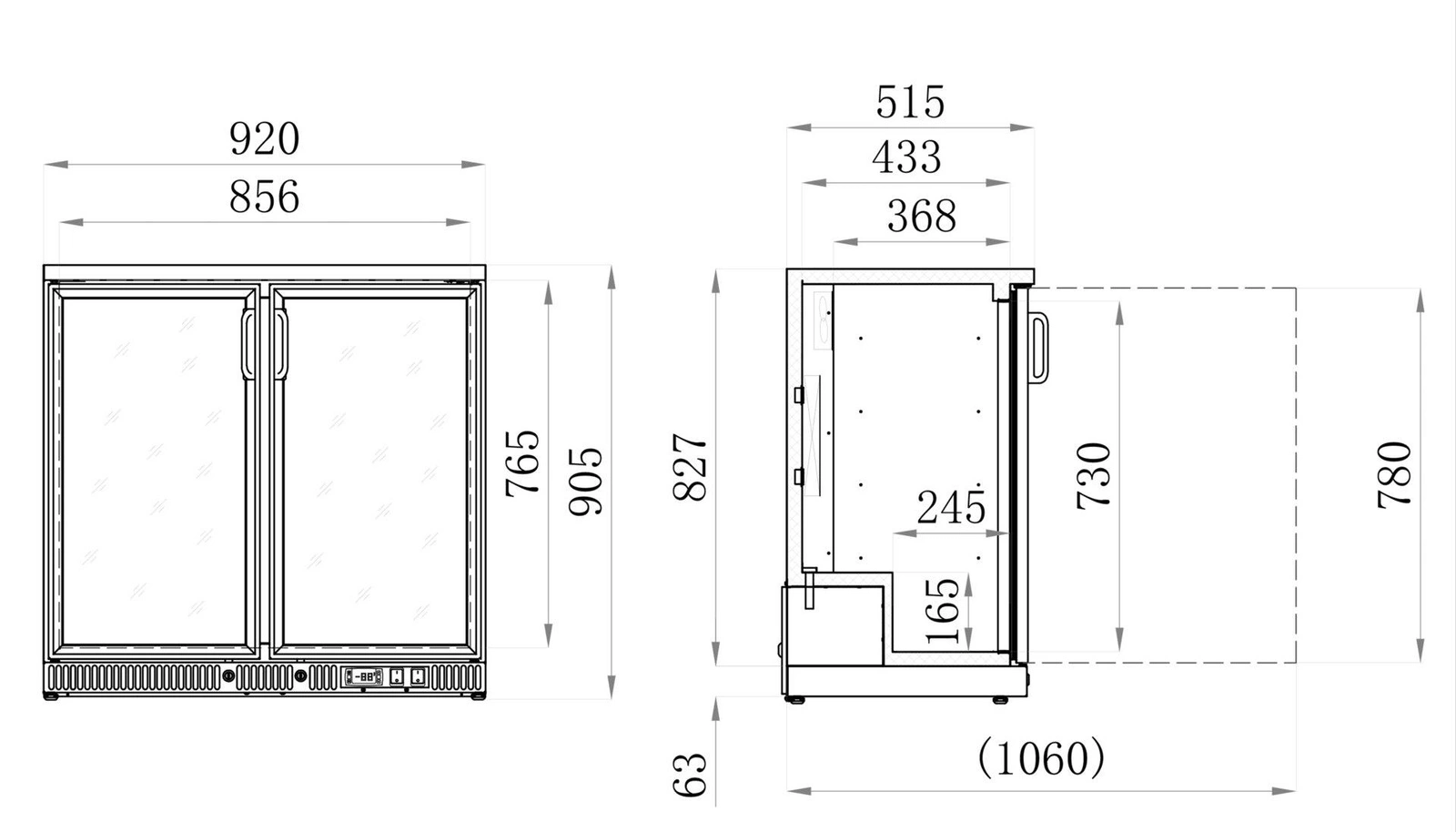 Chłodziarka do butelek, 227 l, dynamiczne chłodzenie, 230 V, zamek | YATO YG-05355