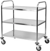 Nerezový skladací čašnícky vozík s 3 policami | YATO YG-09091