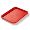 Podnos na fast food červený, polypropylén, 35x25 cm, obdĺžnikový | FORGAST FG12501