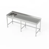 Nerezový stôl s jednokomorovým drezom 180x60x85 cm | FORGAST