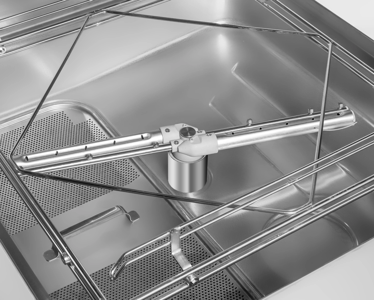 Gastronomická kaptúrová umývačka riadu s odtokovým čerpadlom, elektronické ovládanie, dávkovač umývacieho prostriedku, 9,55 kW, 400 V | PROFICHEF PCZ-04103