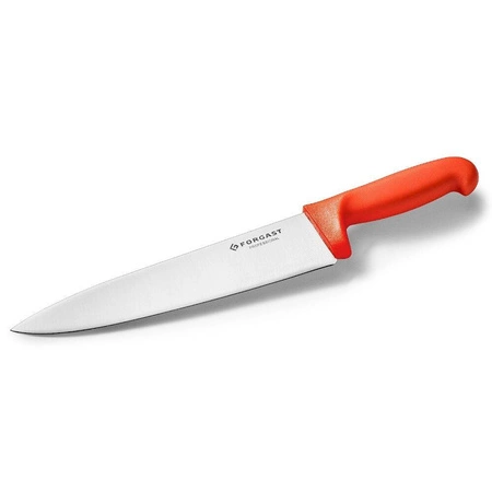 Kuchynský nôž HACCP červený 24 cm dlhý FORGAST FG01801