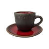 Šálka Bel 280 ml s tanierikom 15 cm Still Cristall rubín | KERA CERAMIKA 2.3.4.RUBIN