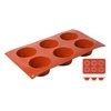 Silikónová forma na pečenie na muffiny, 6 otvorov, priemer 6,9 cm | CONTACTO 6634/076