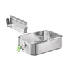 Pojemník na obed LUNCHBUDDY, nehrdzavejúca oceľ, 20,5 × 14,5 × 6,5 cm, 1,1 l | APS 66901