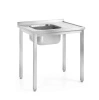 Stôl s umývadlom s 1 miskou, 100x60x85 cm | HENDI 812648