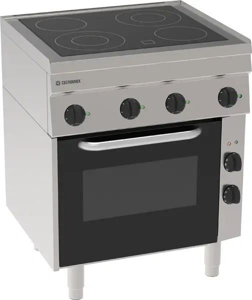Kuchyňa s elektrickou 4-zónovou keramickou varnou doskou, elektrickou rúrou, 8+2,5 kW, 400 V | TECNOINOX 116014