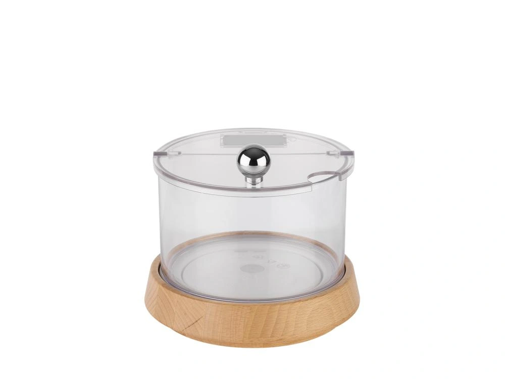 Nízka chladiaca miska s drevenou podstavou TOP FRESH s vložkou a pokrievkou, 14x11.5 cm | APS 11813