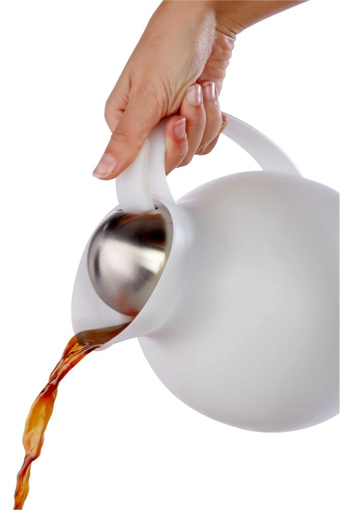 Termos z polypropylénu so sklenenou vložkou ECONOMY, biely, 1 l | APS 10913