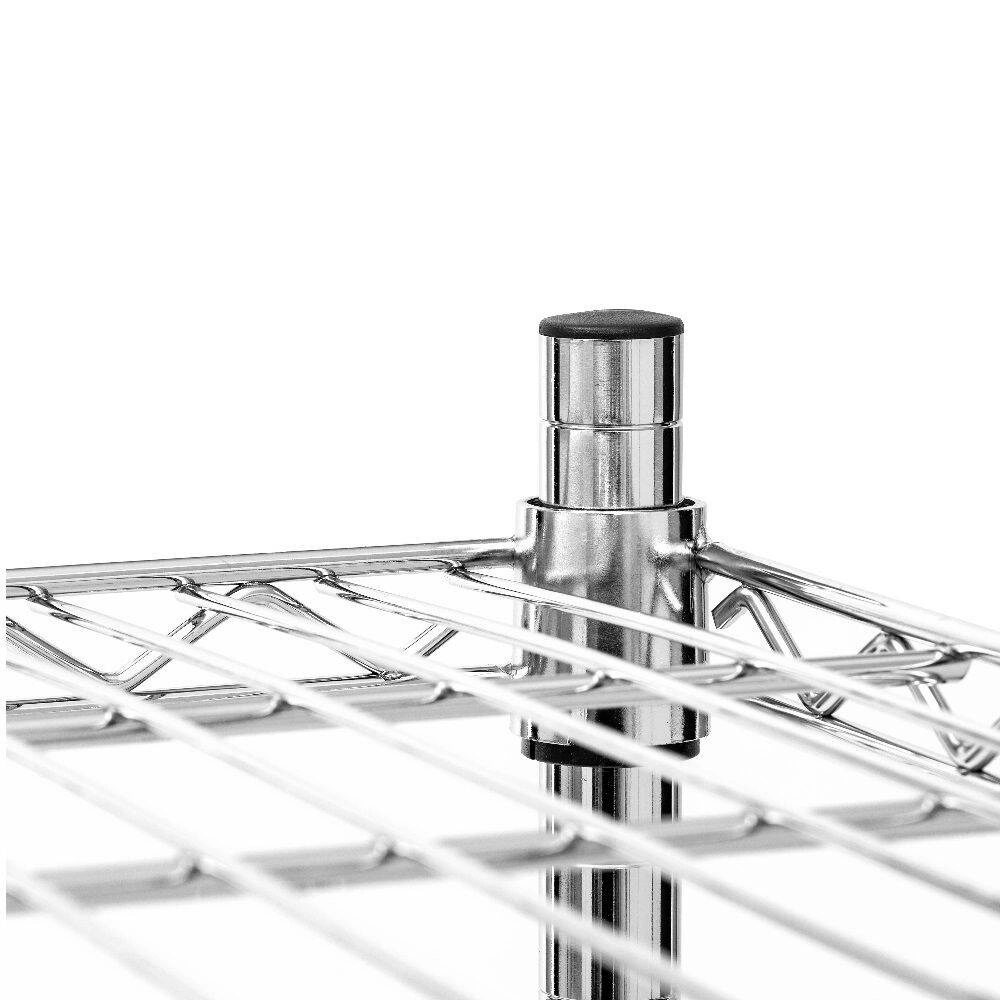 Skladací skladový regál z chrómovanej ocele, 4 police, 61x61x180 cm | FORGAST FG15135