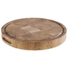 Servírovacia doska OKLA, okrúhla, z dubového dreva, hnedá, 33x4.5 cm | APS 805
