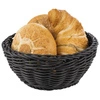 Košík na pečivo z polypropylénu, okrúhly, čierny, 20x20x8 cm | APS 50607