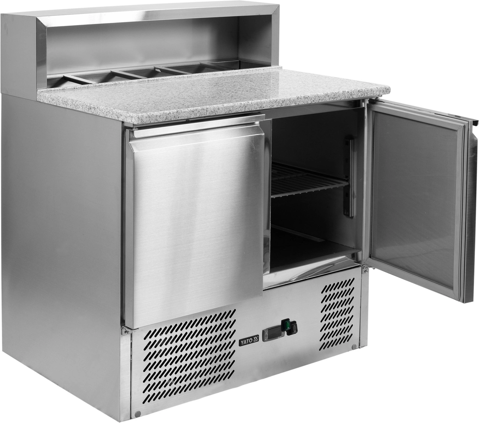 Chladiaci stôl 2-dverový na pizzu s nadstavcom | YATO YG-05275