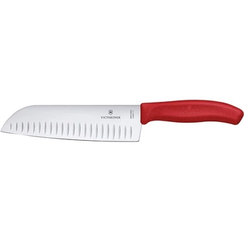 Nôž Santoku Swiss Classic červený Dĺžka čepele 17 cm | VICTORINOX 6.8521.17G