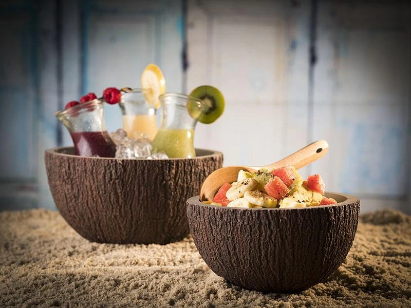 Miska COCONUT, betón, hnedá a sivá, 18x9.5 cm, 1 l | APS 30020