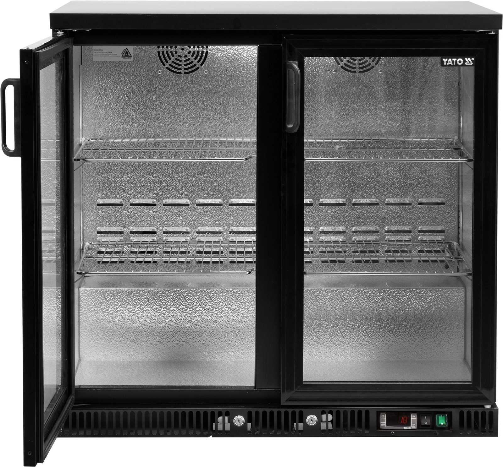 Chłodziarka do butelek, 227 l, dynamiczne chłodzenie, 230 V, zamek | YATO YG-05355