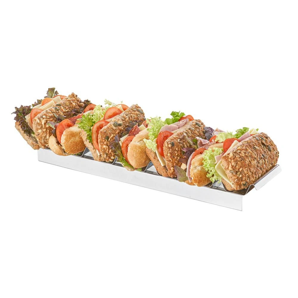 Prezentačný stojan na 7 sendvičov alebo hotdogov, 47x10x5,5 cm | APS 11891