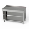 Nerezový 2-policový pracovný stôl 130x60x85 cm | FORGAST
