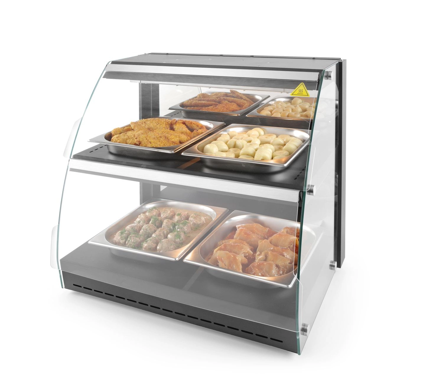 Dvojúrovňová vyhrievaná vitrína, 97 l, 0.56 kW | HENDI 233962