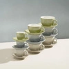 Podšálka SNUG, porcelán, zelená, 14.5x2.5 cm | APS 16013