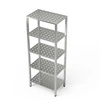 Nerezový 5-policový perforovaný regál 70x40x180 cm | FORGAST