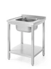 Stôl s umývadlom s 1 miskou a policou | HENDI 811856