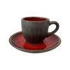 Šálka Bel 100 ml s tanierikom 11 cm Still Cristall rubín | KERA KERAMIKA 2.3.3.RUBIN