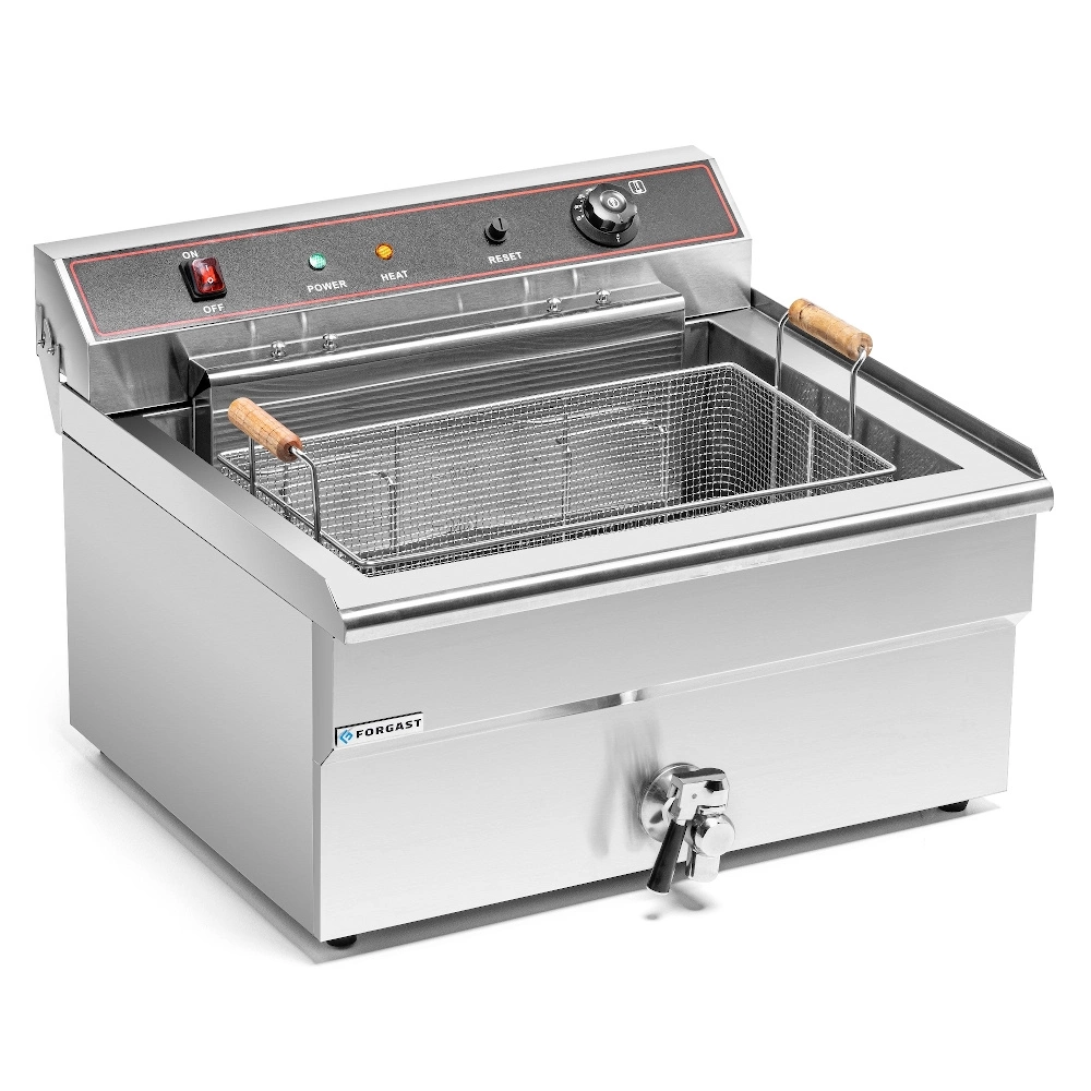 Elektrická fritéza 1-komorová 30 l, 6 kW, studená zóna | FORGAST FG09018